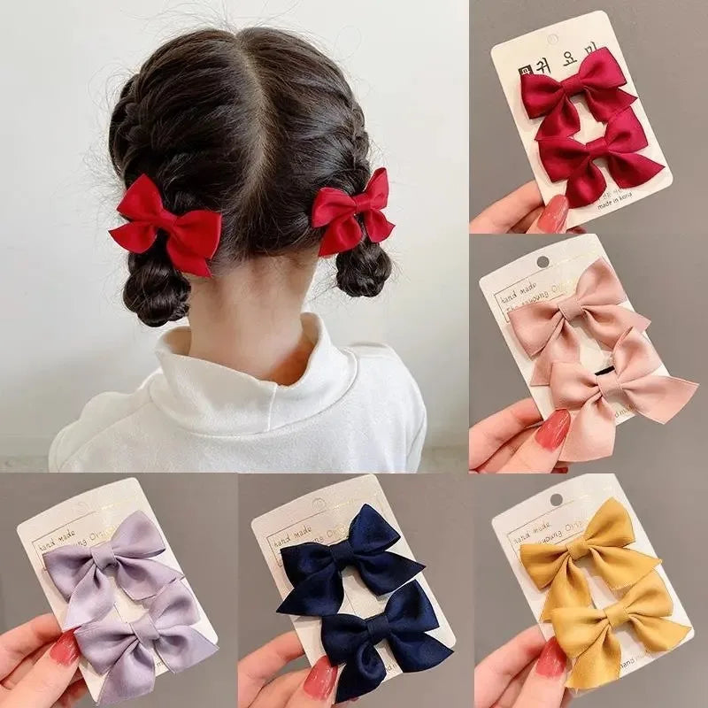 2Pcs Bow for Hair for Girls Sweet Ribbon Hair Barrette Hairpins for Baby Hair XKBJ12