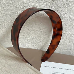 Fashion Acetate Headband BLOND HAVANA Color Matching Hair Band Wide Headband Women Girls detail view