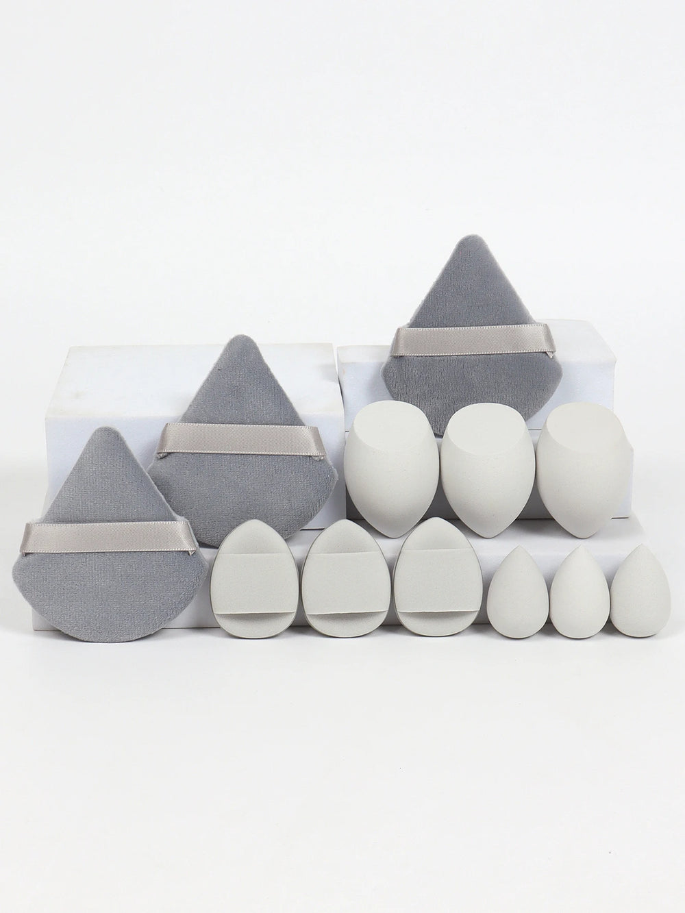 12-Piece All-Purpose Makeup Sponge Set, Made of 3 Loose Powder Puffs, 3 Mini Air Cu additional angle