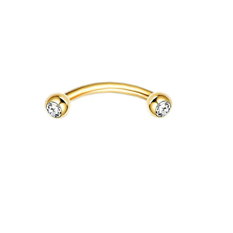 1/11Pcs 16G Eyebrow Rings for Women, Curved Barbell Belly Lip Rings Cartilage Daith additional angle