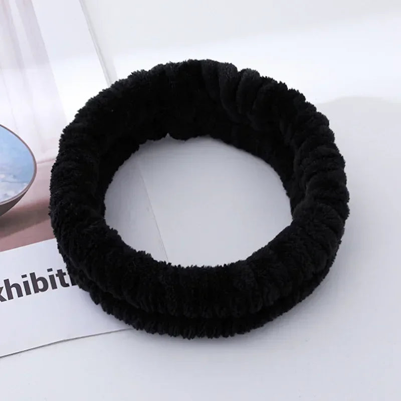 Soft Coral Fleece Headband Women Makeup Wash Face Spa Elastic Hair Band Fashion Femal lifestyle view