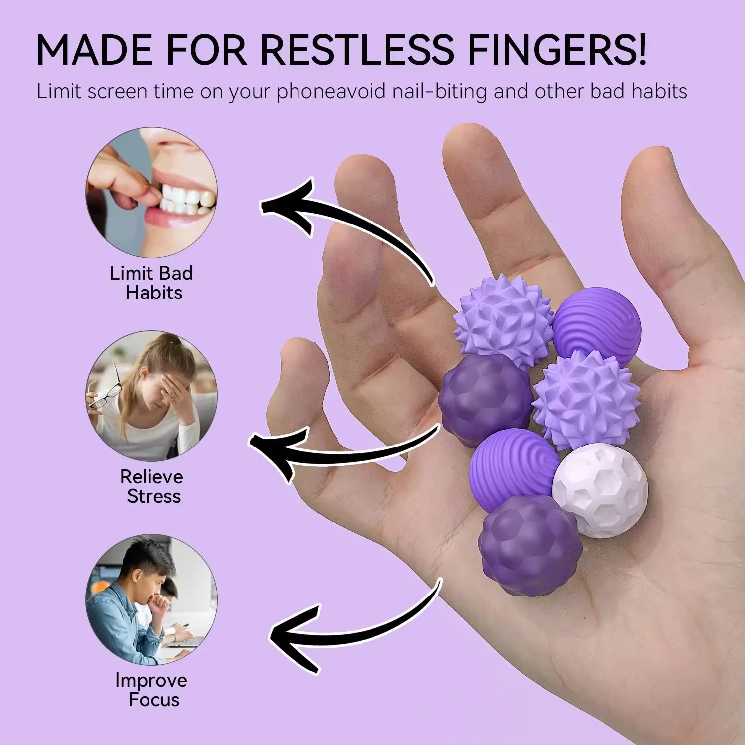 Magnetic Silicone Sensory Balls | Fidget Toy for Anxiety and ADHD Relief alternate view