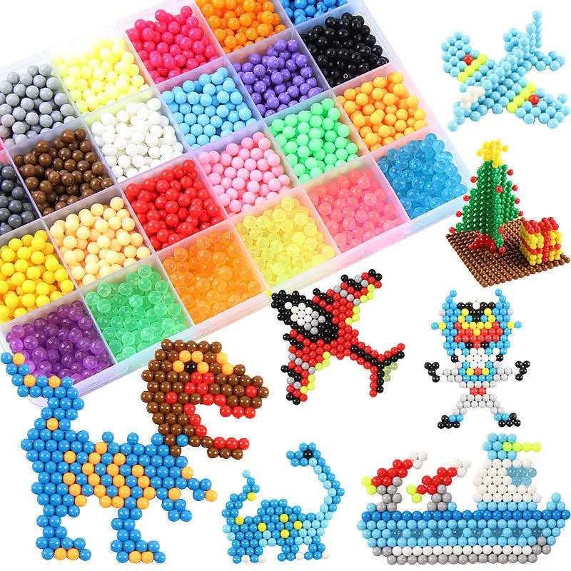 300pcs DIY Water Spray Beads 36 Colors Refill Beads Puzzle Crystal Set Ball Game 3D Hand detail view