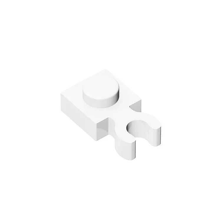Gobrick GDS-814 PLATE 1X1 W. HOLDER | Building Block for DIY Creations close-up view