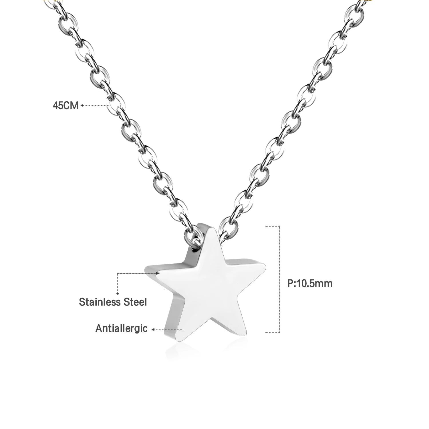 LUXUKISSKIDS Fashion Collier Simple Heart Girls Pendant Necklace Small Love Shape Stainl detail view