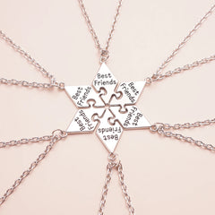 6 Pcs/Set Best Friend Pendant Necklace Set | Friendship Jewelry Gift