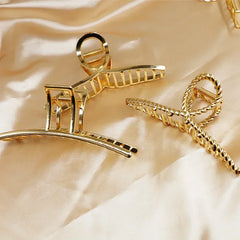 Fashion Simple Gold Hair Claw Clip Butterfly Geometric Elegant Hair Clip Claw Clamp for Girls Headwear Women Hair Accessories
