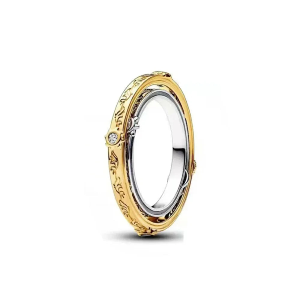 2025 Hot Selling Wholesale Gold Color Sun Heart Bow Size 6 7 8 9 Ring Rings For Trenda close-up view