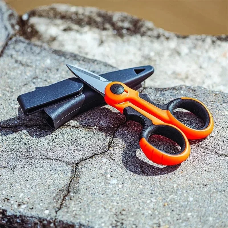 Professional Electrician Scissors | Heavy Duty Wire Stripping Shears with Non-Slip Ha lifestyle view