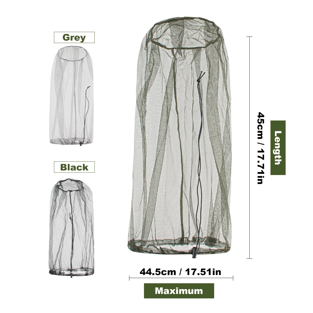 Ultra Large Mosquito Head Net | Premium Insect Face Protector for Outdoor Camping close-up view