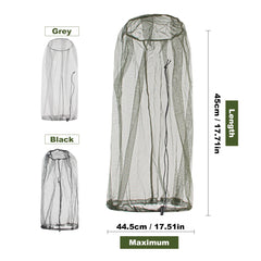 Ultra Large Mosquito Head Net | Premium Insect Face Protector for Outdoor Camping close-up view