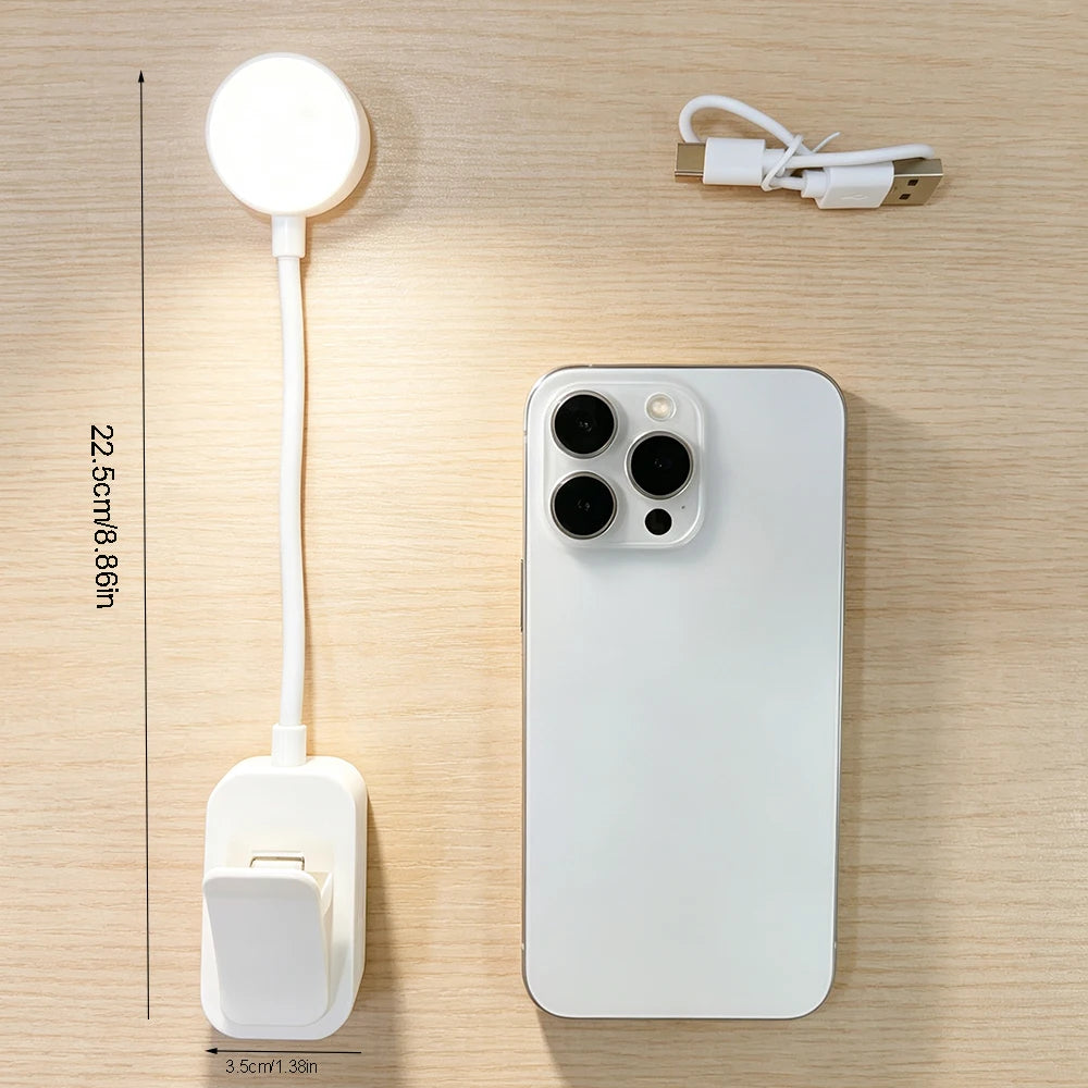 1pc USB Charging Adjustable Reading Light -3 Color Modes, Eye Protection LED, Portabl lifestyle view