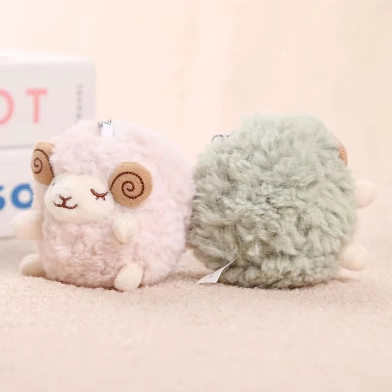 Cute Plush Sheep Keychain Soft Lamb Doll Pendant Backpack Charm Lovely Animal Hangi additional angle