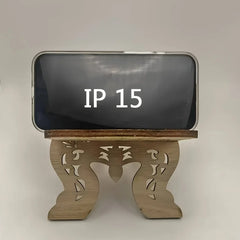 1pc Wooden Foldable Mini Bookend Stand Reading Ramadan Decor Home Bedroom Office Desk alternate view