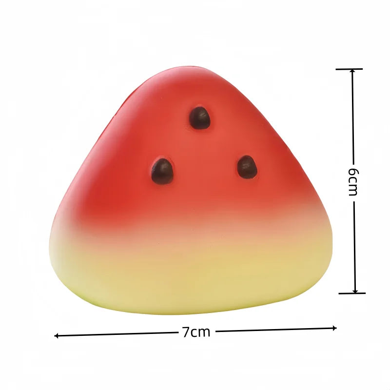 Cute Watermelon Squishy Fidget Toy | Slow Rebound Stress Relief Squeeze Toy lifestyle view