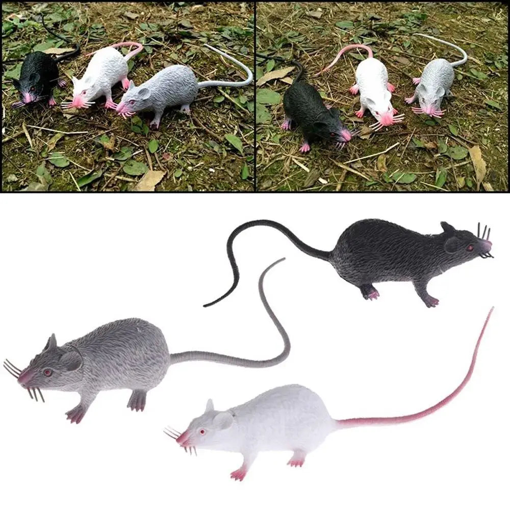 Fake Small Rat Lifelike Mouse Model Prop Scary Trick Prank Toy Horror Halloween Party Decor Practica