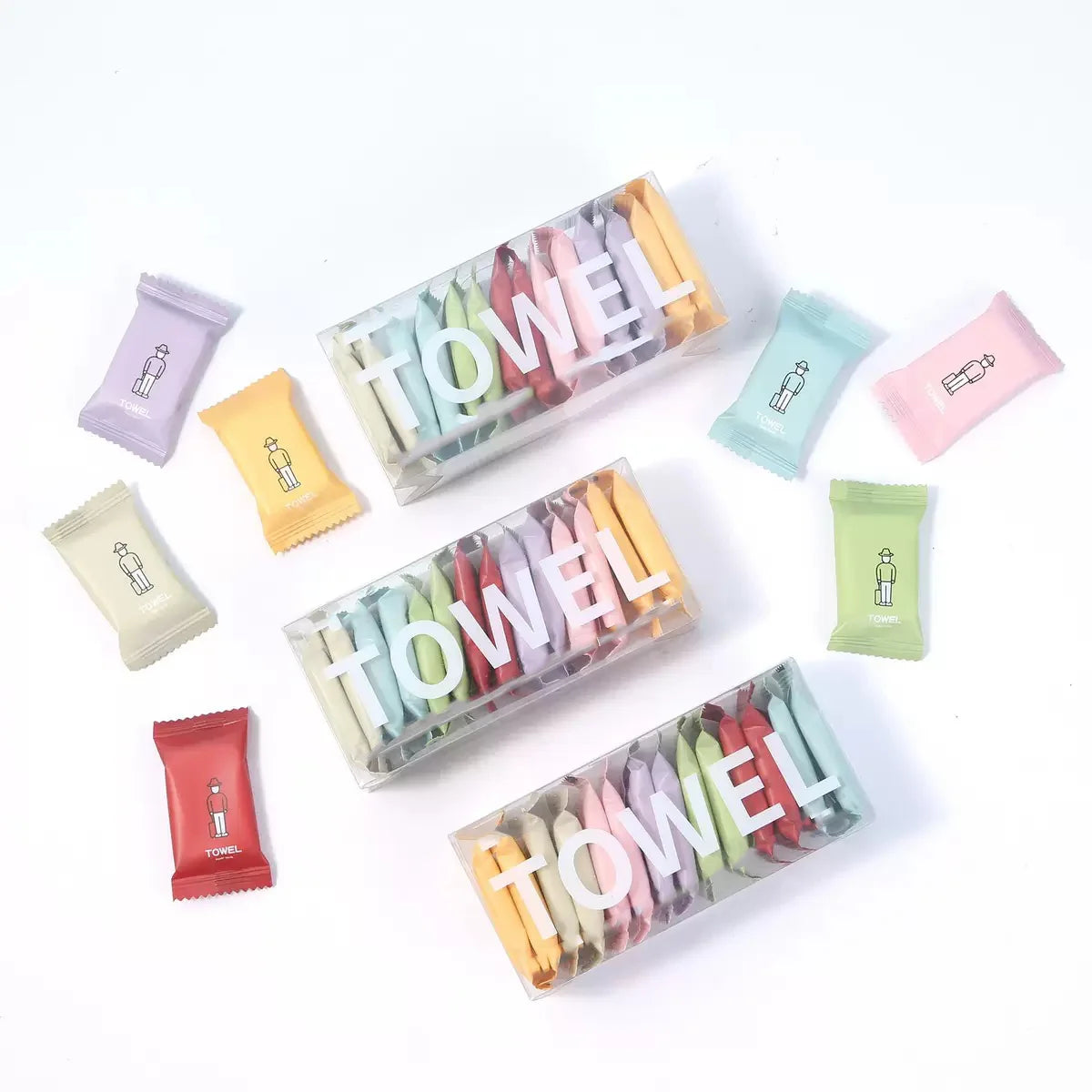 14/7PCS disposable compressed towel cloth thickened cotton bath towel travel cleaning face independe