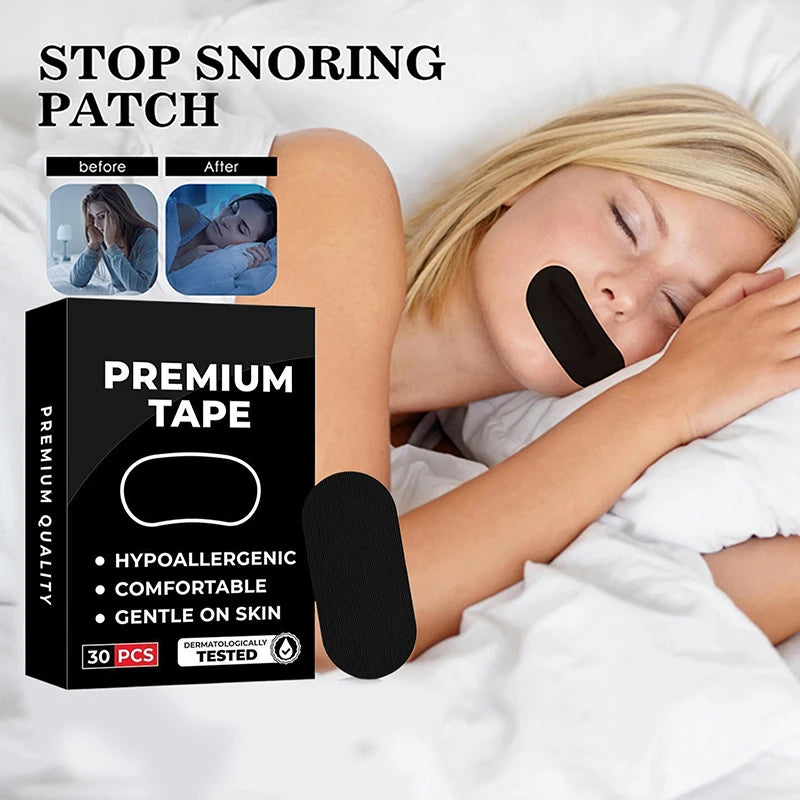30 Pcs Anti Snoring Mouth Tape for Better Sleep | Medical Grade Nasal Strips lifestyle view