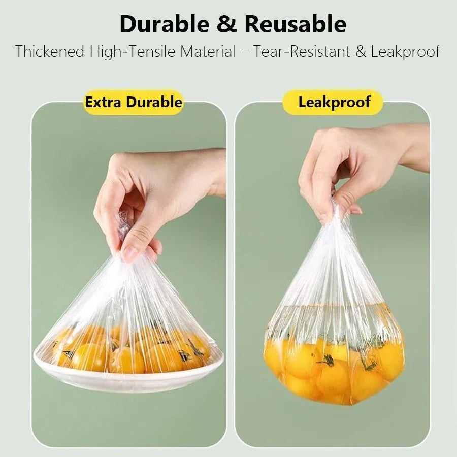 100Pcs Elastic Food Cover Plastic Wrap, Kitchen Storage Accessories Plate Bowl Covers close-up view