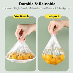 100Pcs Elastic Food Cover Plastic Wrap, Kitchen Storage Accessories Plate Bowl Covers close-up view