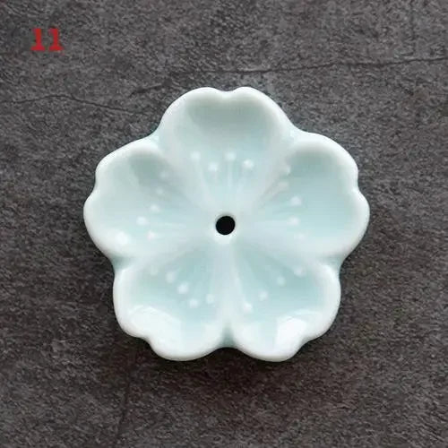 Ceramic Cherry Blossom Incense Burner | Home Decor Stick Holder lifestyle view