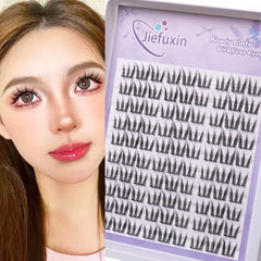 Natural Look DIY Lashes Extension Kit Cute Cat Paw False Eyelashes for Enlarged Eyes Make Up Eyelash