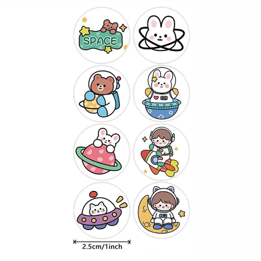 Teacher Reward Stickers for Kids | 100-500pcs Cute Animal Motivational Stickers additional angle