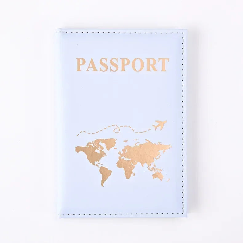 Fashion Passport Protective Cover World Pattern Travel Passport Holder Wallet Gift PU alternate view