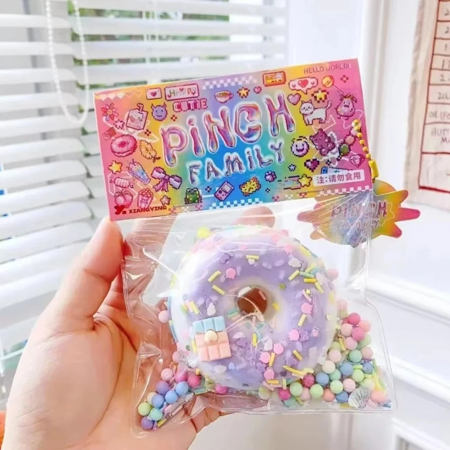 Taba Squishy Squeeze Toys Fidget Squishy Food Toys Reduced Pressure Kawaii Donuts Waf lifestyle view