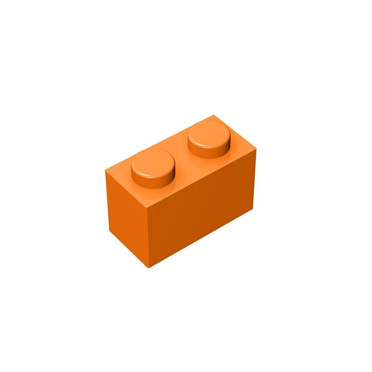 Educational Assemblage Gobricks Brick 1 x 2 without Bottom Tube | Compatible with L additional angle