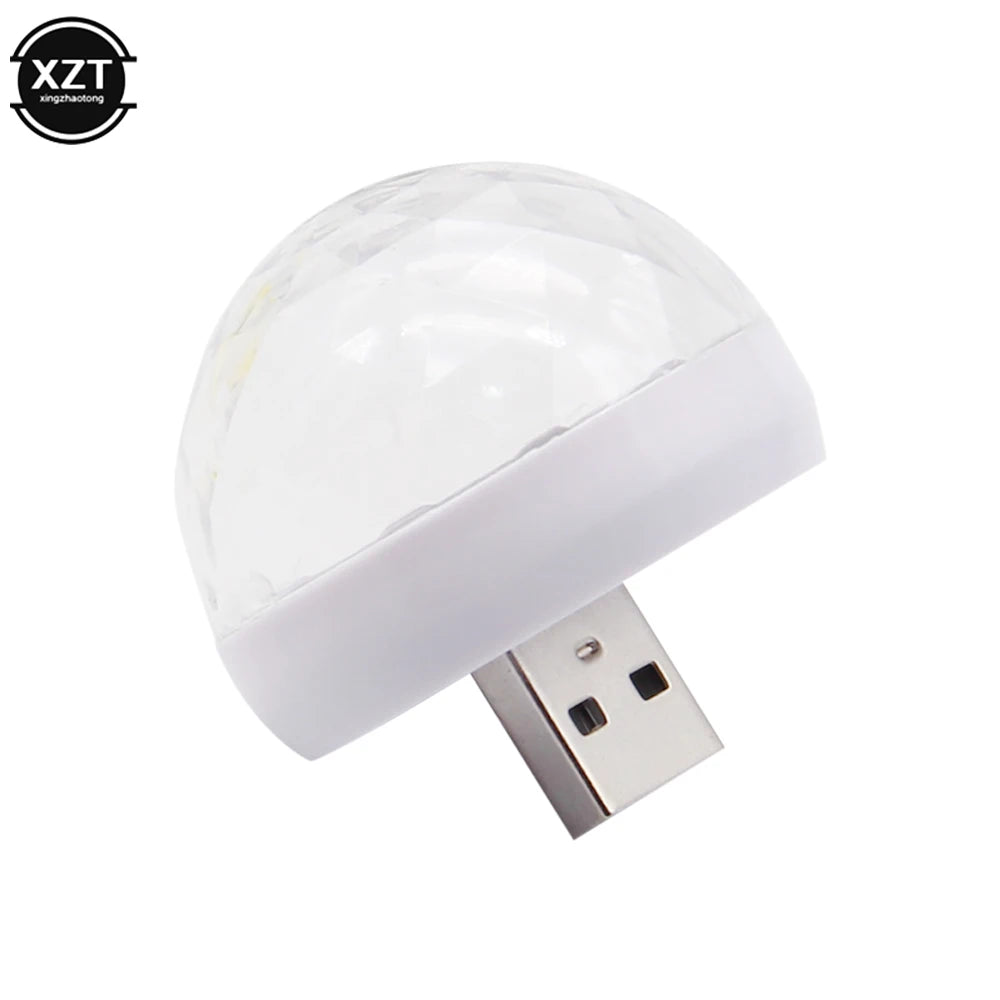Mini USB LED Car Atmosphere Light | RGB Music Sound Control DJ Disco Lamp alternate view