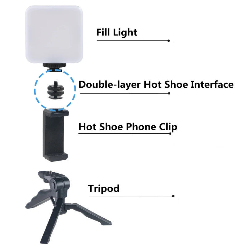 1/4 Hot Shoe Mount Phone Holder Dual Nut Cold Shoe Adapter Bracket For Double-Layer Came detail view