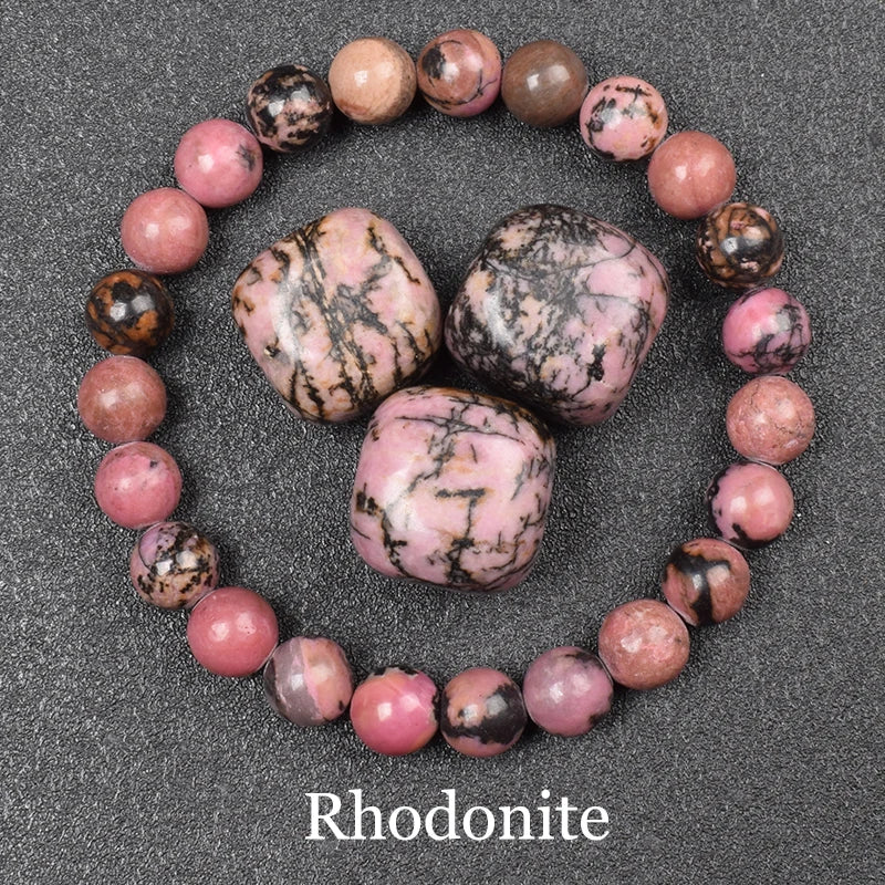 Natural Aquamarins Quartzs Beads Bracelet Women Men 6mm 8mm Sky Blue Stone Round Bead close-up view