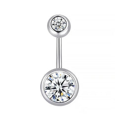 1Pc Belly Button Ring for Women, 316L Stainless Steel Belly Ring Piercing 8/10/12mm Belly Button Stu