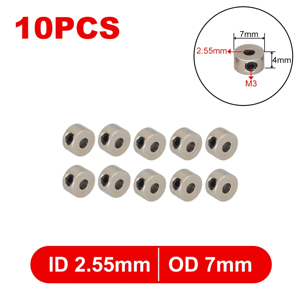 Metal Wheel Lock Collar Set 10 Pcs for RC Model Axle