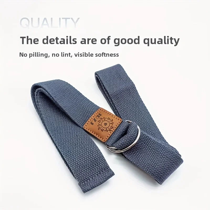 Yoga Stretching Strap with Metal Rings | Fitness and Flexibility Aid detail view