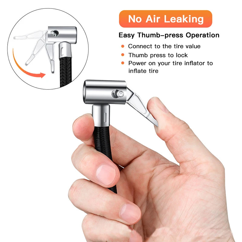 Tire Air Inflation Extension Hose Connector Adapter | Car & Motorcycle detail view