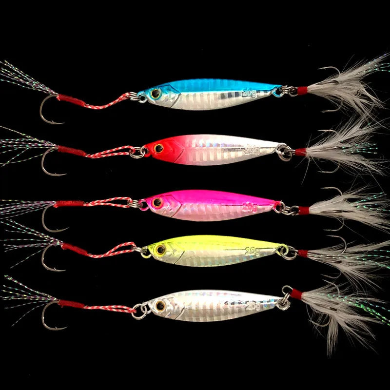 Shore Cast Fishing Lure Slow Shaking Jigbait 7g/10g/15g/20g/25g/30g/40g/60g Jig Artif lifestyle view