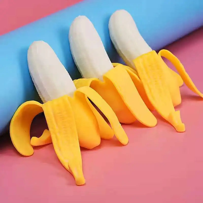 Banana Stress Ball | Cute Fruit Squishy Fidget Toy for Anxiety Relief lifestyle view