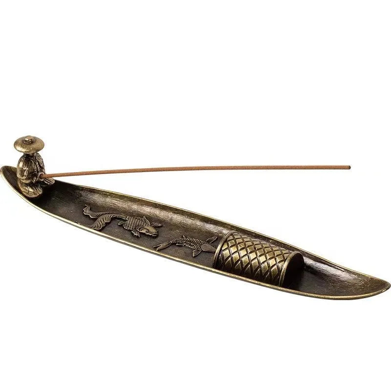 Creative Incense Holder | Japanese Old Men Fishing Incense Stick Burner lifestyle view