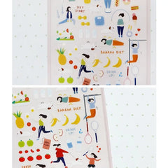 Korean Import Suatelier Daily Exercise DIY Scrapbooking Diary Stationery Stickers School Supplies Gift