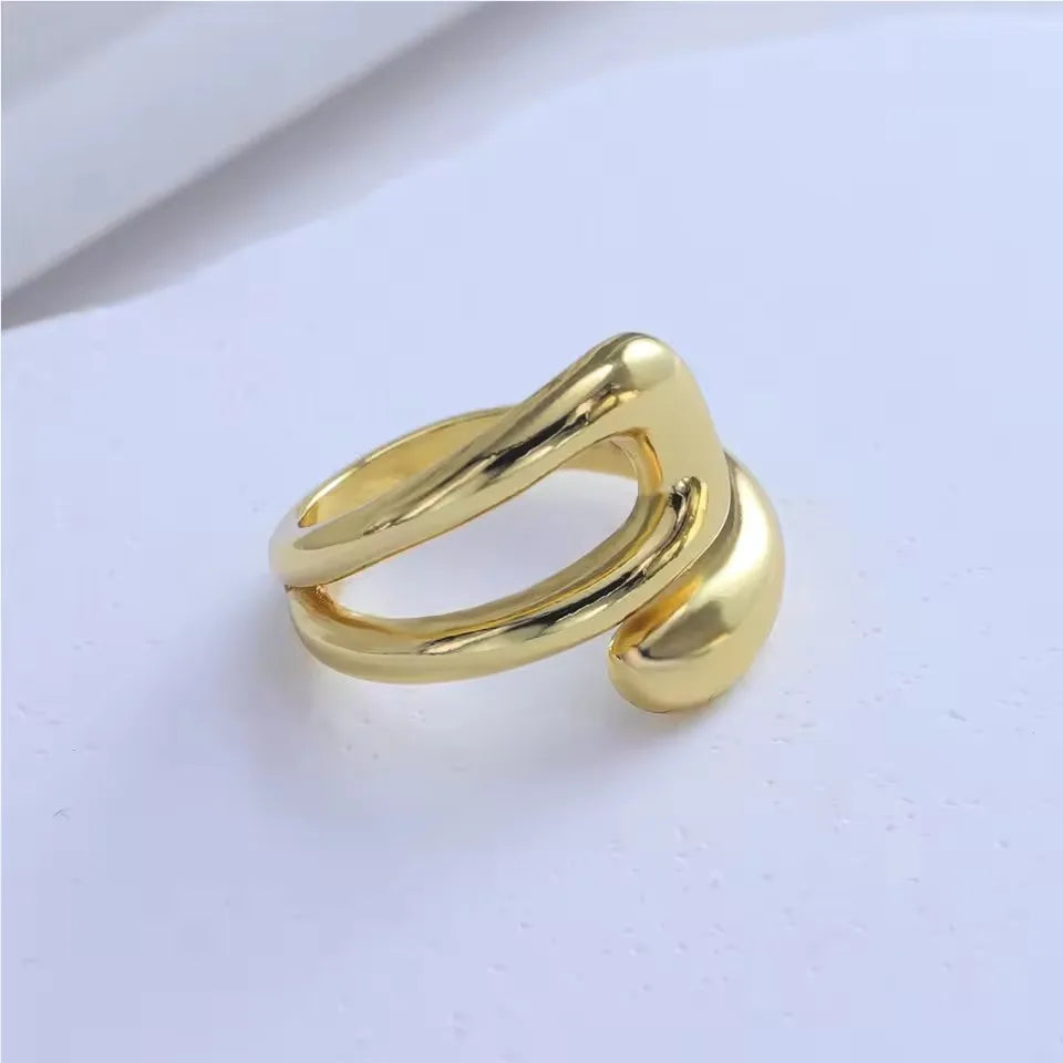 VENTFILLE 925 Sterling Silver Irregular Ring for Women Geometry Versatile Minimalism alternate view