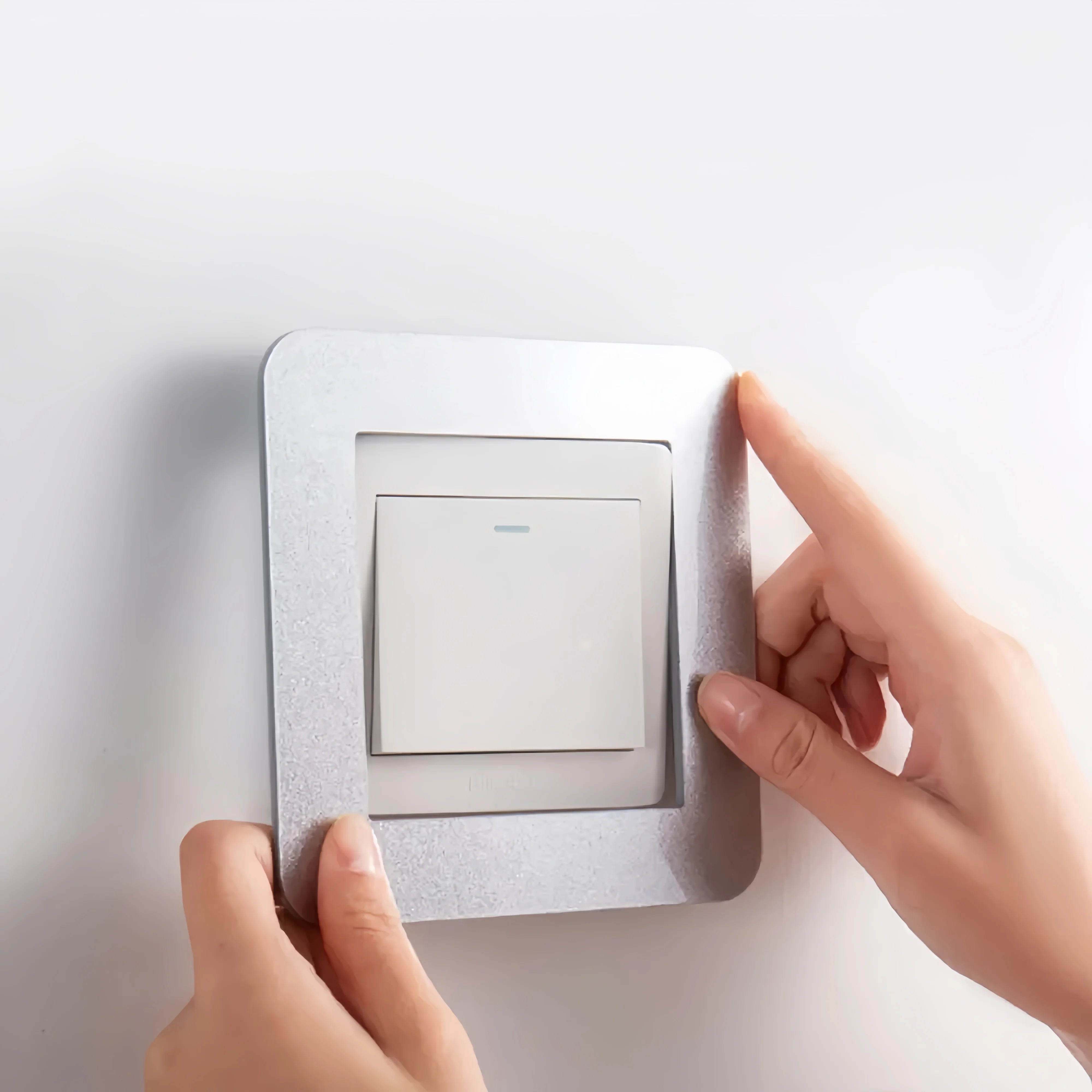 Square Switch Wall Sticker | Pre-stuck Decorative Switch Cover, 14.6x14.6cm lifestyle view