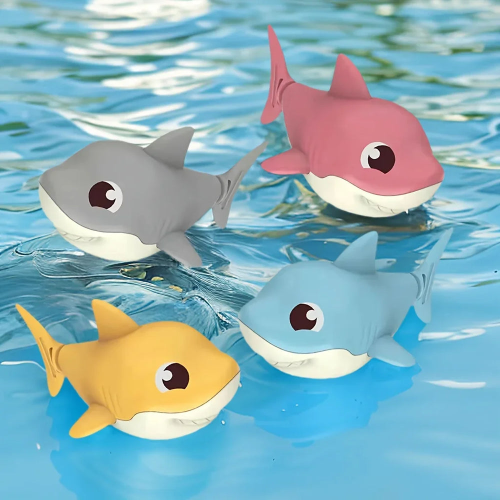 Summer hot new cartoon shark baby water play toy with wind up chain, outdoor beach to alternate view