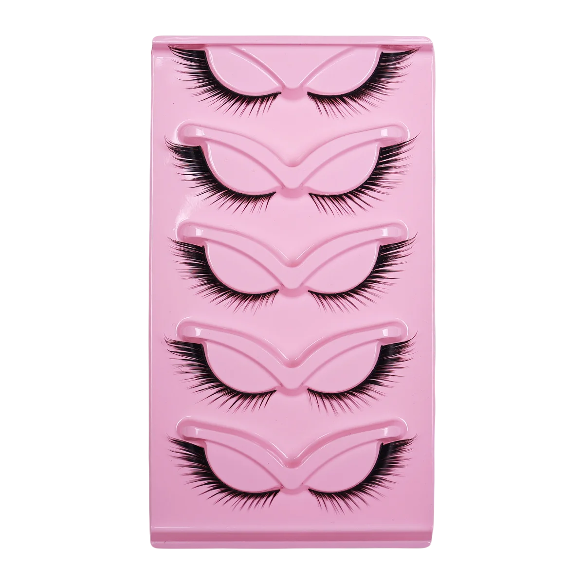 5 Pairs Cat Eye False Eyelashes Eye End Lengthening Long Curling Thick Fluffy All-match Comfortable Fake False Eyelashes