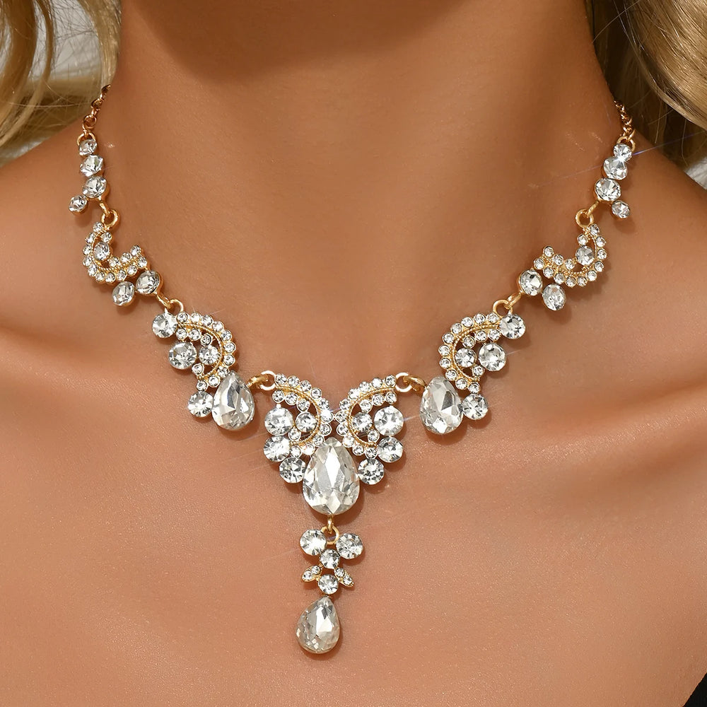 Water Drop Leaf Necklace | Women's Fashion Jewelry for Date and Party alternate view