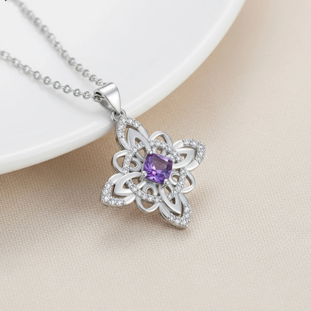 High-End Witch Knot Necklace Pendant for Women Elegant Light Luxury Temptation European detail view