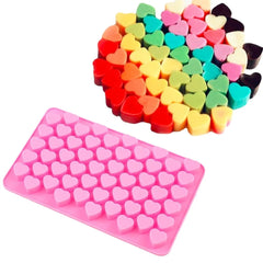 55 Piece Small Heart Shaped Silicone Cake Mold | Heart Chocolate Pastry Molds for DIY alternate view