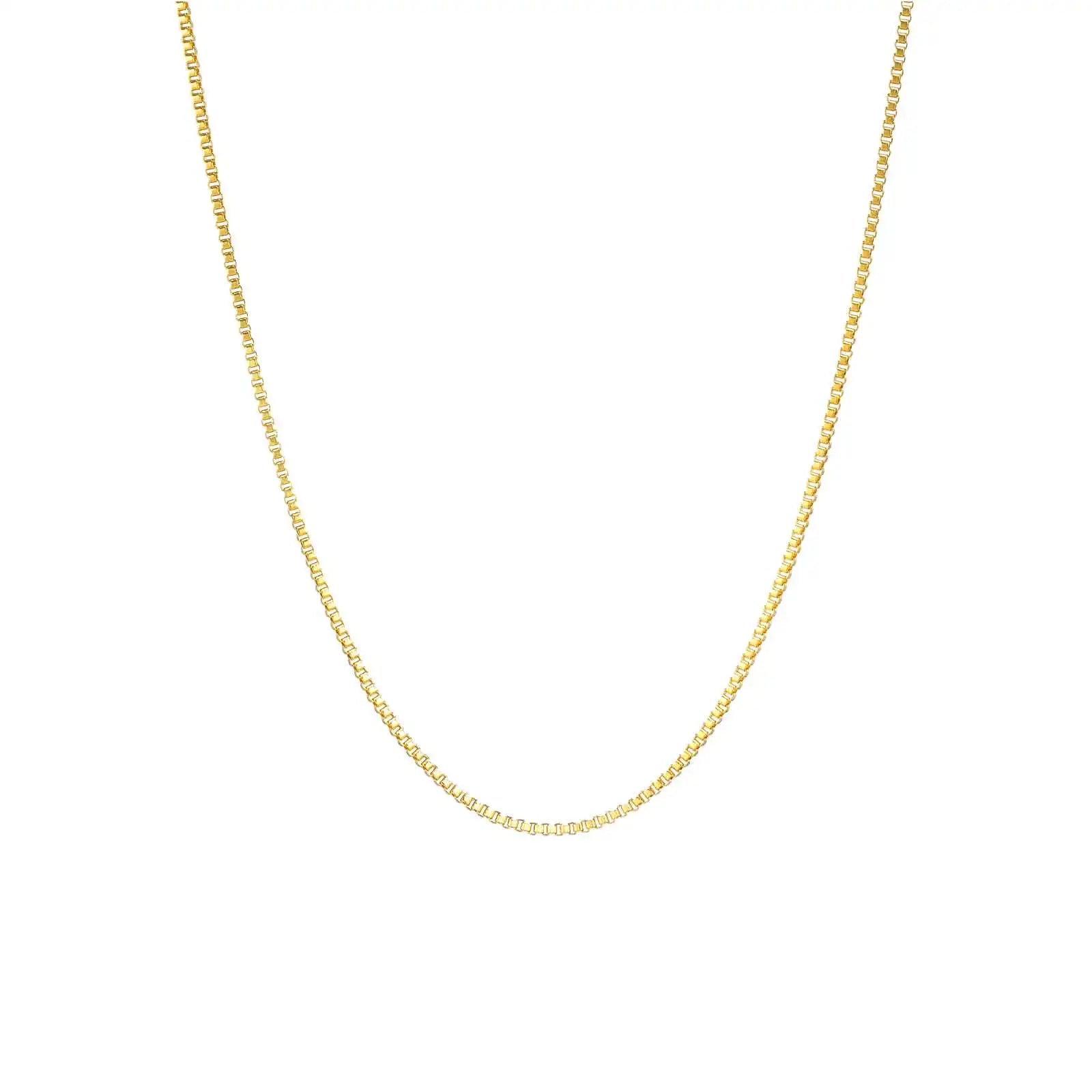 Stainless Steel Box Chain Necklace for Women | Hip Hop Fashion Jewelry Gift close-up view
