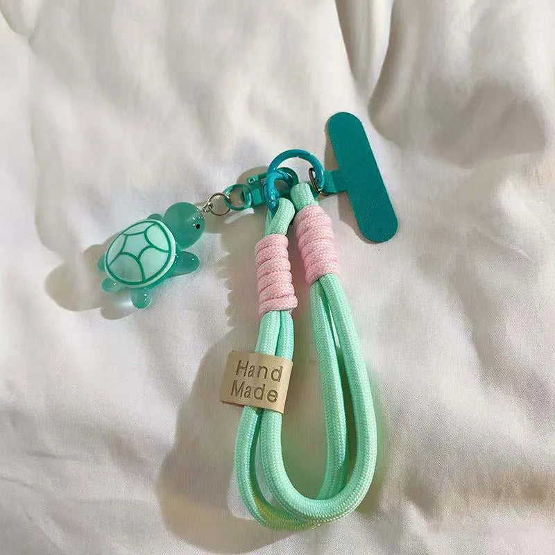 Universal Braided Mobile Phone Lanyard Strap Cartoon Turtle Hanging Key Chain Cord wi alternate view